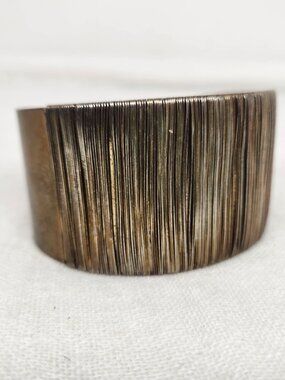 Brass Wired Cuff Bracelet Bangle Statement
